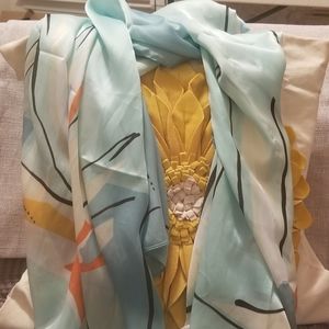 Fendi Silk Multi Color Scarf /Shal